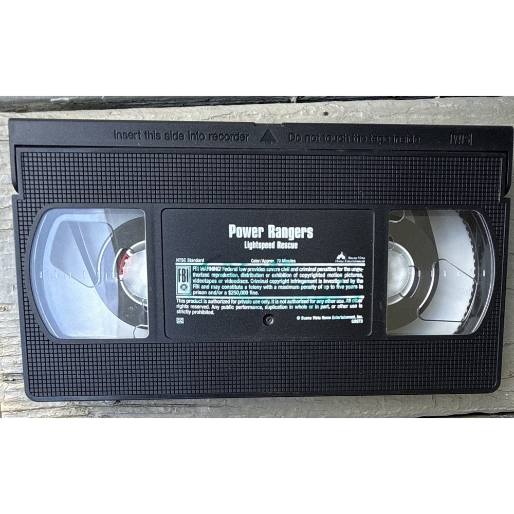 Mighty Morphin Power‎ Rangers Lightspeed Rescue VHS Tape Only. No Cover